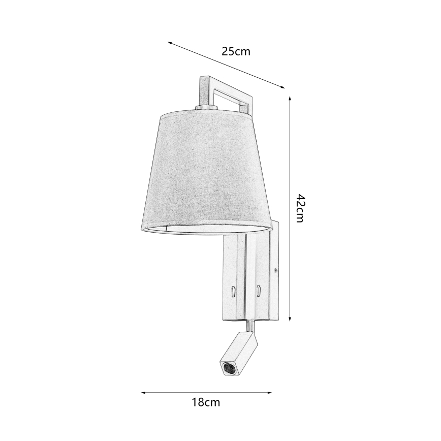 Brilagi - LED Seinavalgusti RAYA 1xE14/40W/230V + LED/3W valge/matt kroom