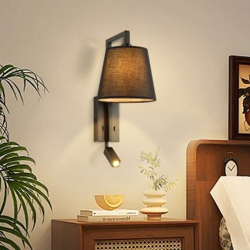 Brilagi - LED Seinavalgusti RAYAS 1xE14/40W/230V + LED/3W must