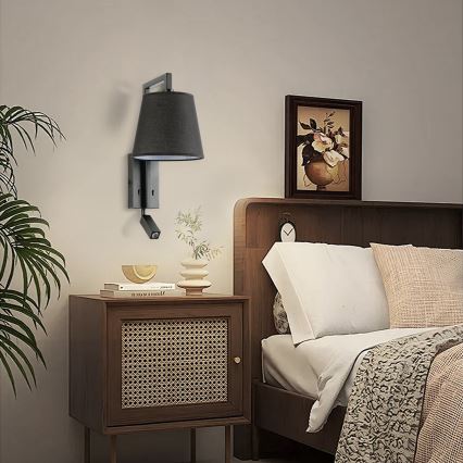 Brilagi - LED Seinavalgusti RAYAS 1xE14/40W/230V + LED/3W must
