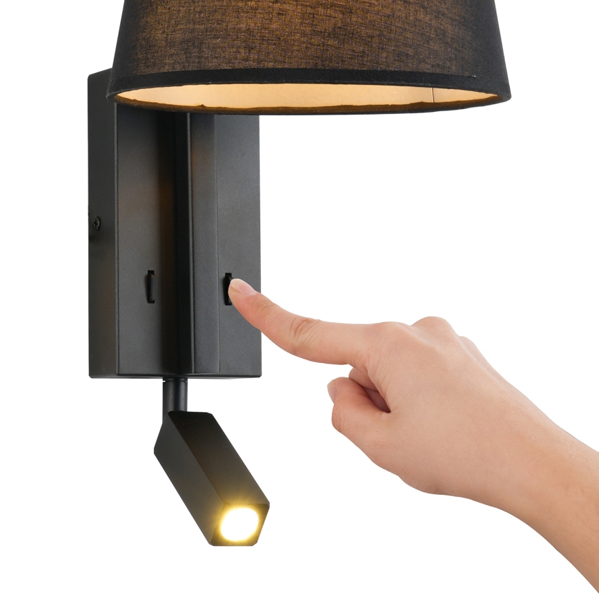 Brilagi - LED Seinavalgusti RAYAS 1xE14/40W/230V + LED/3W must