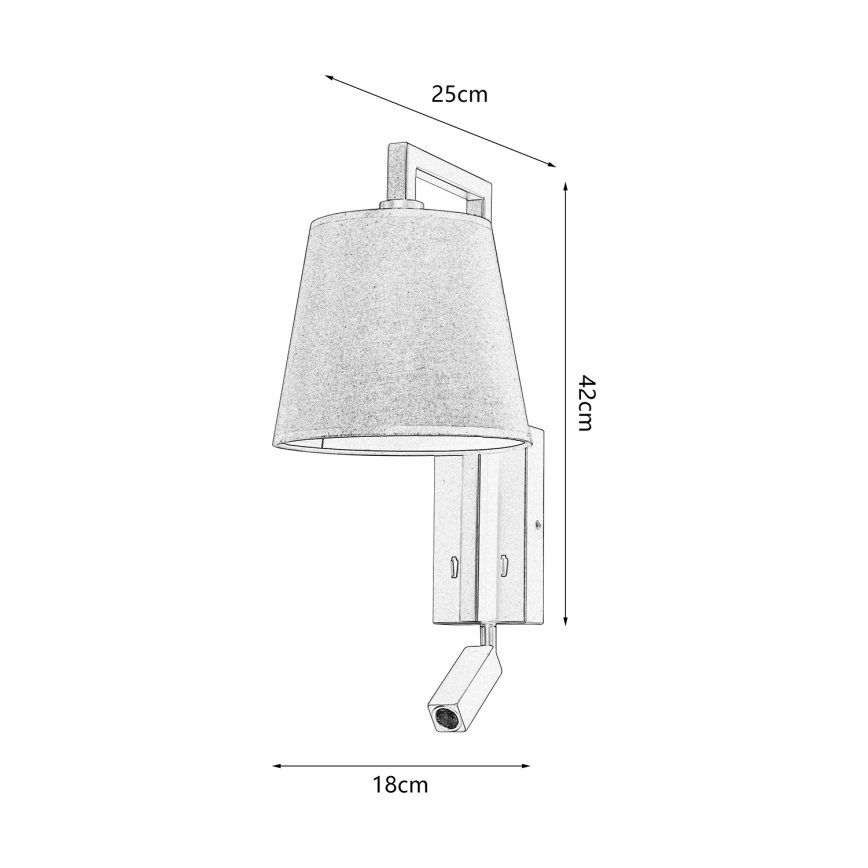 Brilagi - LED Seinavalgusti RAYAS 1xE14/40W/230V + LED/3W must
