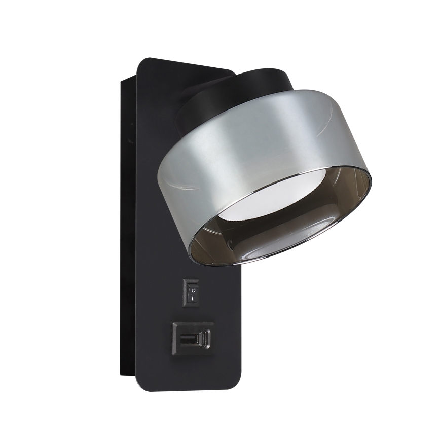 Brilagi - LED Seinavalgusti USB-pordiga AURA LUX 1xGX53/30W/230V must/suitsune