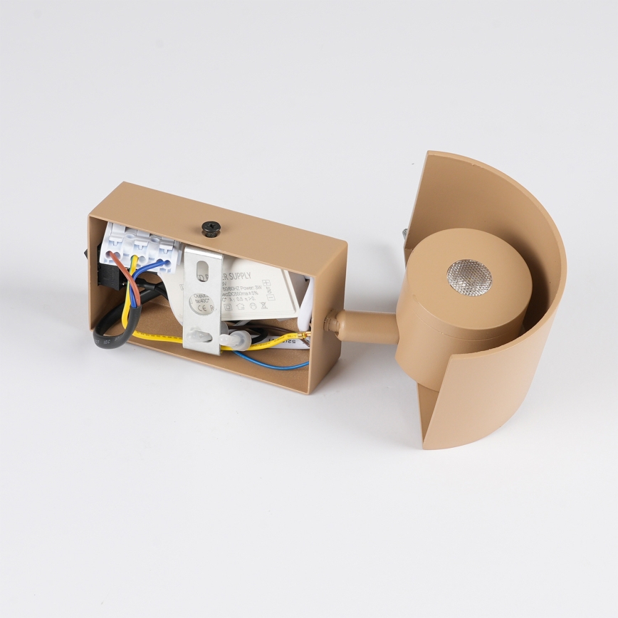 Brilagi - LED-seinavalgusti VASTO LED/3W/230V beež