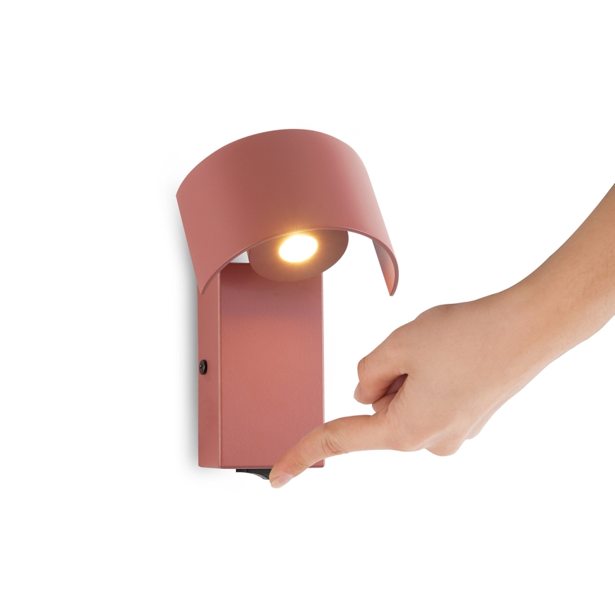 Brilagi - LED Seinavalgusti VASTO LED/3W/230V burgundia