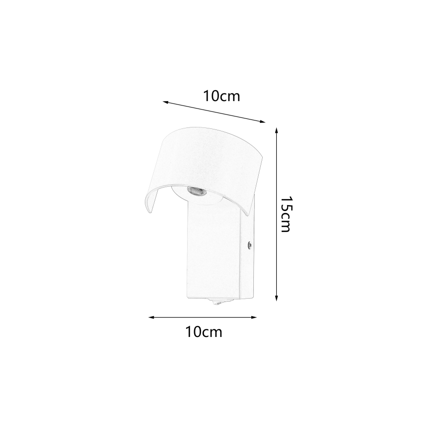 Brilagi - LED Seinavalgusti VASTO LED/3W/230V must