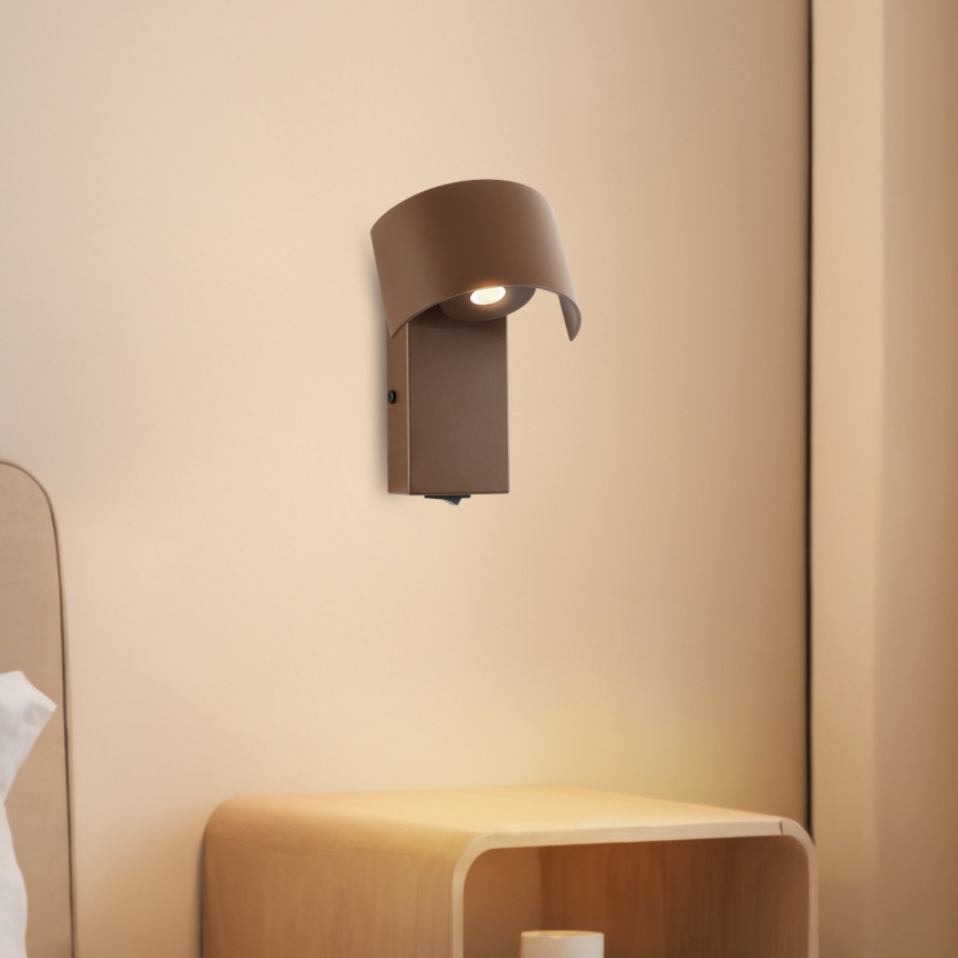 Brilagi - LED Seinavalgusti VASTO LED/3W/230V pruun