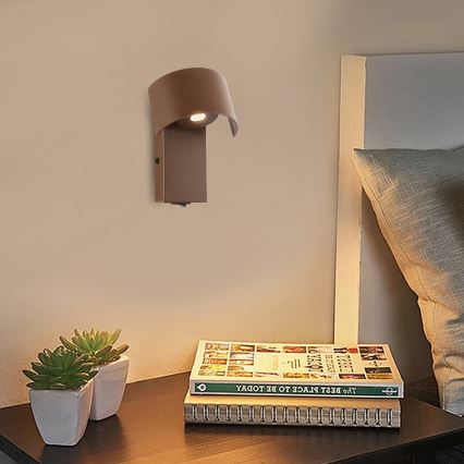 Brilagi - LED Seinavalgusti VASTO LED/3W/230V pruun