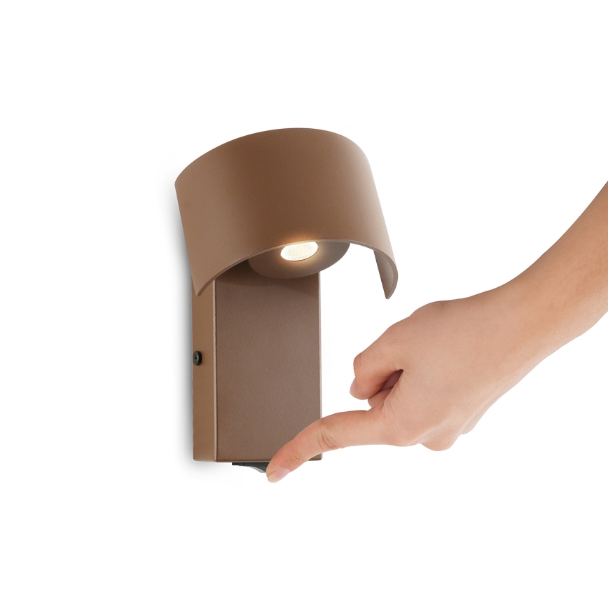 Brilagi - LED Seinavalgusti VASTO LED/3W/230V pruun