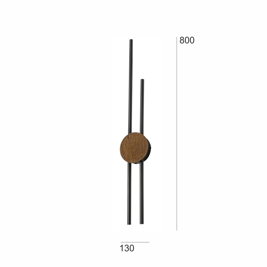 Brilagi - LED Seinavalgusti WOODY COLLINE LED/15W/230V 80 cm tamm