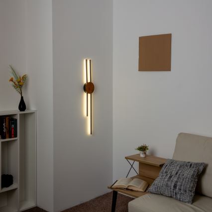 Brilagi - LED Seinavalgusti WOODY COLLINE LED/15W/230V 80 cm tamm kirss