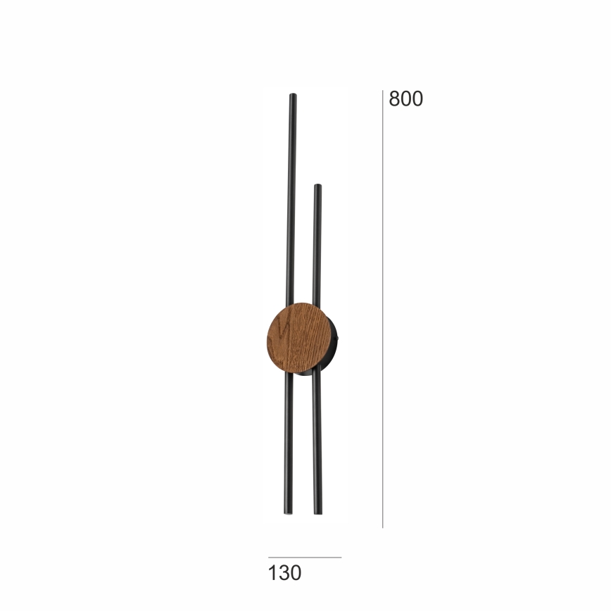 Brilagi - LED Seinavalgusti WOODY COLLINE LED/15W/230V 80 cm tamm kirss