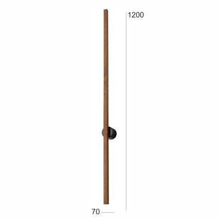 Brilagi - LED Seinavalgusti WOODY LINE LED/12W/230V 120 cm tamm kirss
