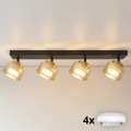 Brilagi - LED Spottvalgusti AURA LUX 4xGX53/30W/230V must/kuldne