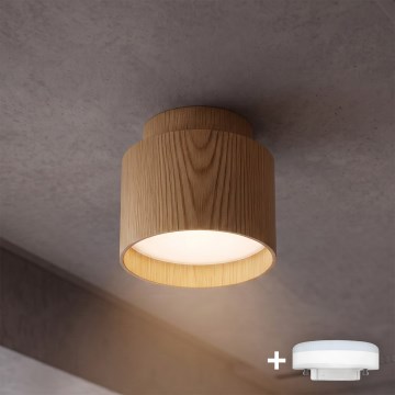 BRILAGI - LED spottvalgusti BACKLIT 1xGX53/15W/230V + LED/3W läbimõõt 8 cm tamme dekoratsioon