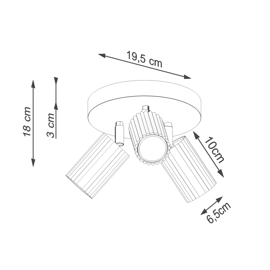 Brilagi - LED-spottvalgusti CRESTO 3xGU10/10W/230V türkiissinine