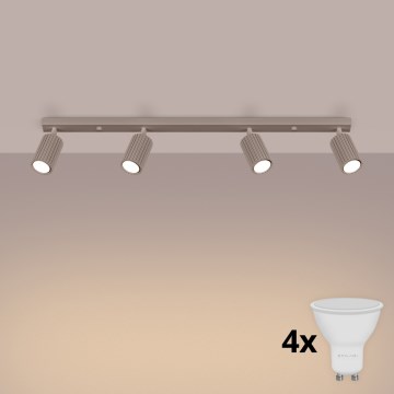 Brilagi - LED-spottvalgusti CRESTO 4xGU10/10W/230V taupe