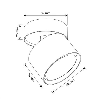 BRILAGI - LED spottvalgusti SMOOTH TILTY 1xGX53/15W/230V must
