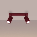 Brilagi - LED-spotvalgusti CRESTO 2xGU10/10W/230V bordoopunane