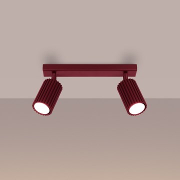 Brilagi - LED-spotvalgusti CRESTO 2xGU10/10W/230V bordoopunane