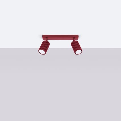 Brilagi - LED-spotvalgusti CRESTO 2xGU10/10W/230V bordoopunane