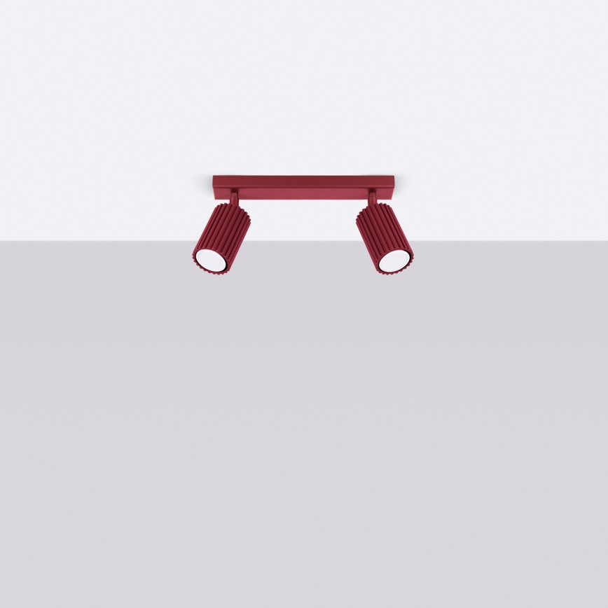 Brilagi - LED-spotvalgusti CRESTO 2xGU10/10W/230V bordoopunane