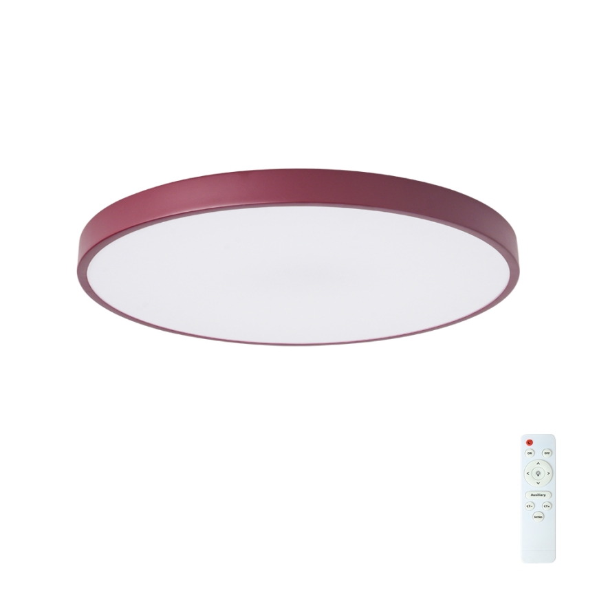 Brilagi - Hämardatav LED-laelamp POOL LED/60W/230V 3000-6000K läbimõõt 60 cm burgundipunane + kaugjuhtimispult