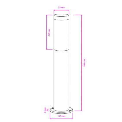 BRILAGI - LED hämardatav välisvalgusti ELIA 1xE27/6W/230V 2700-6500K IP44 Wi-Fi 50 cm antratsiit