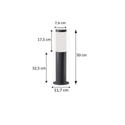 BRILAGI - LED hämardatav välisvalgusti ELIA 1xE27/6W/230V 2700-6500K IP44 Wi-Fi 50 cm antratsiit