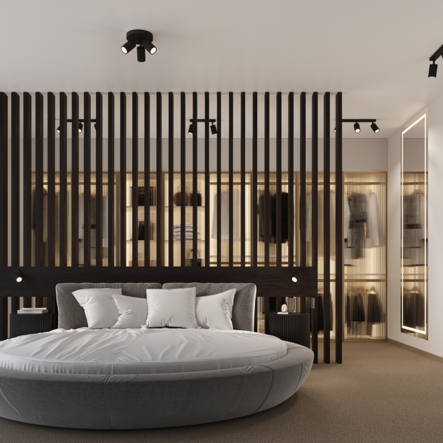 Brilagi - LED suunatav laevalgusti CRESTO 2xGU10/10W/230V must