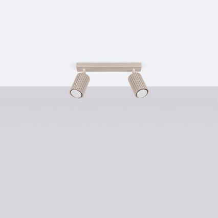 Brilagi - LED suunavalgusti CRESTO 2xGU10/10W/230V hallikaspruun