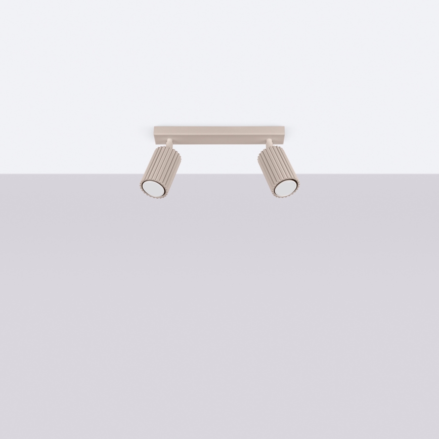 Brilagi - LED suunavalgusti CRESTO 2xGU10/10W/230V hallikaspruun