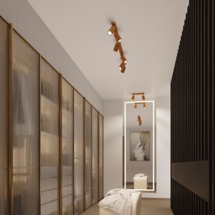 Brilagi - LED suunavalgusti CRESTO 2xGU10/10W/230V kuldne