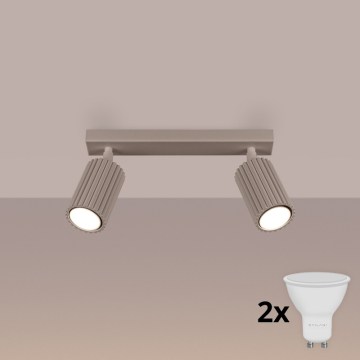 Brilagi - LED suunavalgusti CRESTO 2xGU10/10W/230V taupe