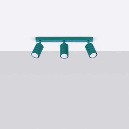 Brilagi - LED suunavalgusti CRESTO 3xGU10/10W/230V türkiissinine