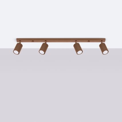 Brilagi - LED suunavalgusti CRESTO 4xGU10/10W/230V pruun