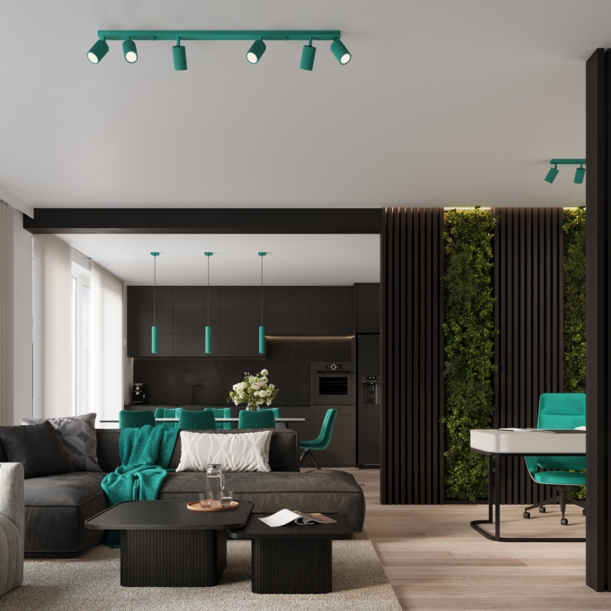 Brilagi - LED suunavalgusti CRESTO 4xGU10/10W/230V türkiissinine