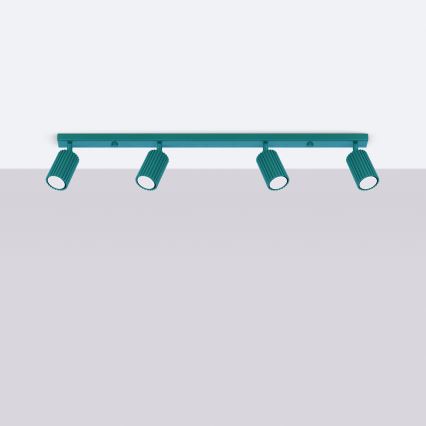 Brilagi - LED suunavalgusti CRESTO 4xGU10/10W/230V türkiissinine