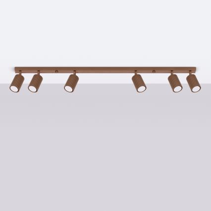 Brilagi - LED suunavalgusti CRESTO 6xGU10/10W/230V pruun