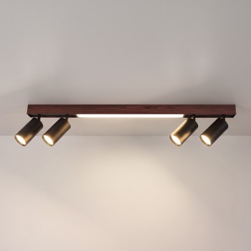 BRILAGI - LED suunavalgusti SELE 4xGU10/30W/230V + LED/20W must/kirsiviimistlus
