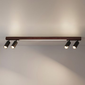 BRILAGI - LED suunavalgusti SELE 4xGU10/30W/230V + LED/25W must/kirsiviimistlus