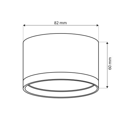 BRILAGI - LED suunavalgusti SMOOTH 1xGX53/15W/230V 60x82 mm must