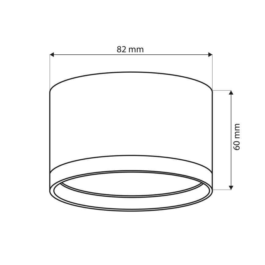 BRILAGI - LED suunavalgusti SMOOTH 1xGX53/15W/230V 60x82 mm must