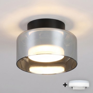 Brilagi - LED Süvistatav laevalgusti AURA LUX 1xGX53/30W/230V, läbimõõt 13 cm, must/suitsuhall