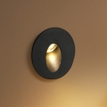 Brilagi - LED süvistatav välisvalgusti STAIRDOT LED/2W/230V must IP65 ümmargune