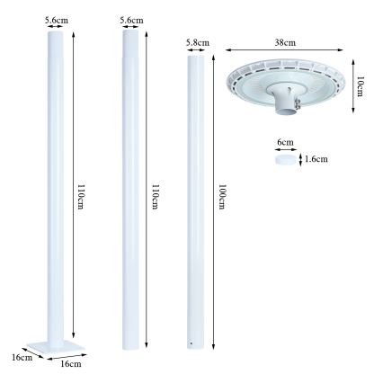 Brilagi - LED Tänavalamp URBANSPARK LED/120W/230V valge IP65