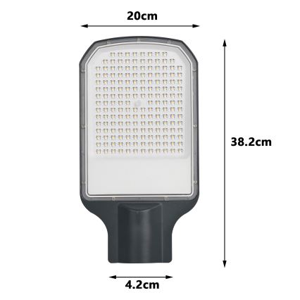 Brilagi - LED-tänavavalgusti URBANLIGHT LED/100W/230V antratsiit IP65