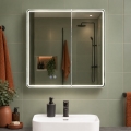 BRILAGI - LED-taustvalgustusega peegliga vannitoakapp NOTO DOUBLE 78x70 cm