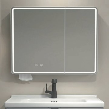 BRILAGI - LED-taustvalgustusega peegliga vannitoakapp NOTO DOUBLE 78x70 cm