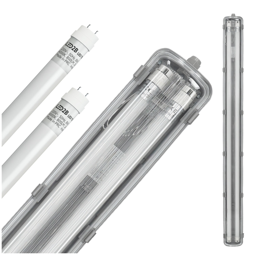 BRILAGI - LED-tehniline tolmukindel toruvalgusti OPTIMA T8 2xG13/18W/230V 6500K IP65 128 cm