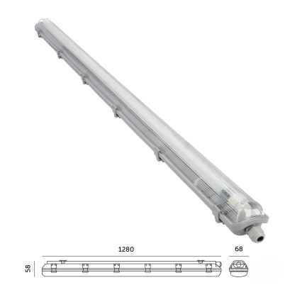 BRILAGI - LED-tehniline tolmukindel toruvalgusti OPTIMA T8 1xG13/18W/230V 4000K IP65 128 cm